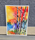 ORIGINAL WATERCOLOR PAINTING Painting 9x13 Autumn Splendor Gift Birthday Christmas Mothers Day