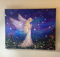 Angel Art Stretched Canvas, 'The Prayer Whisperer' by Bonnie McPhail, 16 x 20 Inch