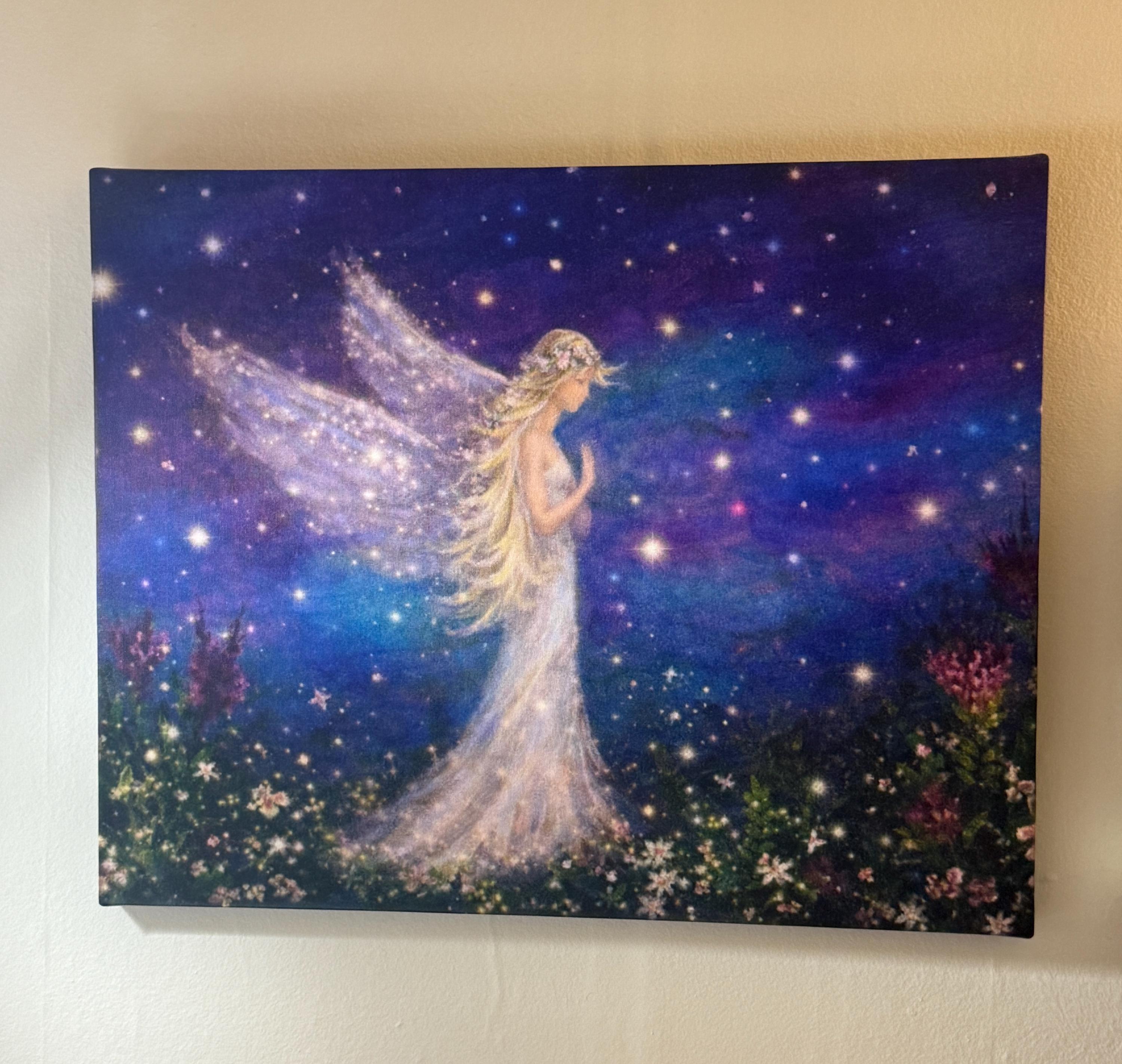 Angel Art Stretched Canvas, 'The Prayer Whisperer' by Bonnie McPhail, 16 x 20 Inch