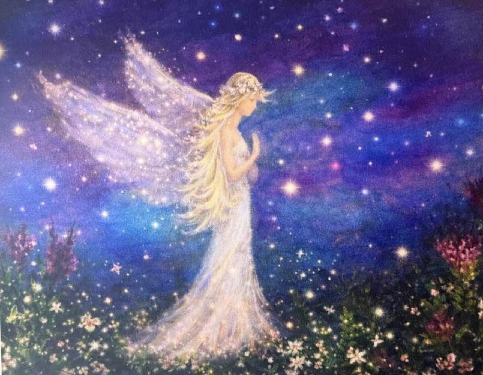 Angel Art Stretched Canvas, 'The Prayer Whisperer' by Bonnie McPhail, 16 x 20 Inch