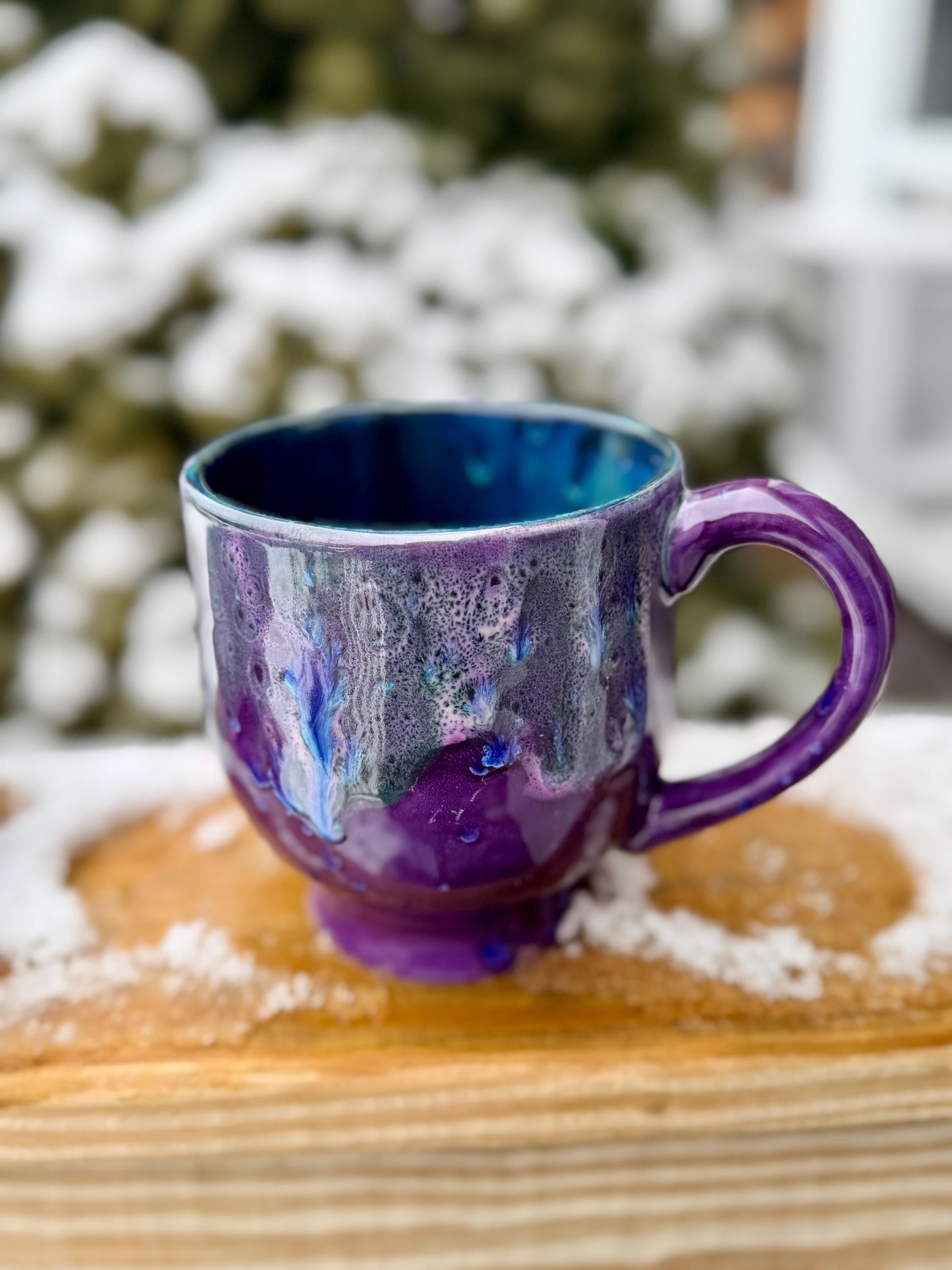 Grape Splash and Bowl Set: 20 Ounce Ceramic Soup Mug