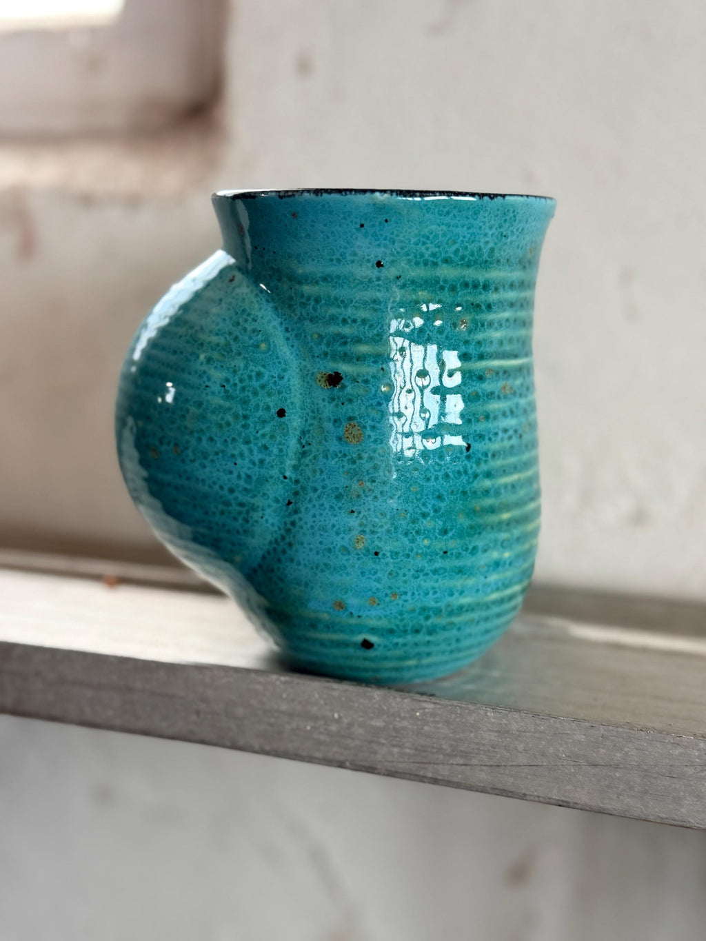 Hand Glazed Guppy Mug and FREE BOOK Beauty From Ashes Christian Romance Novel