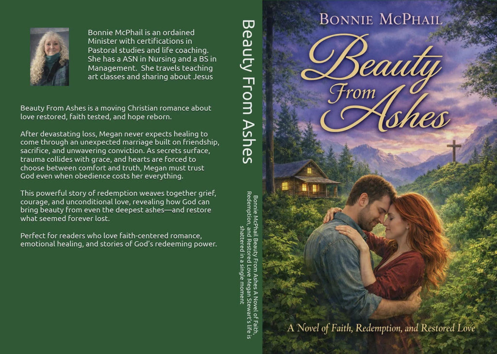 Hand Glazed Guppy Mug and FREE BOOK Beauty From Ashes Christian Romance Novel