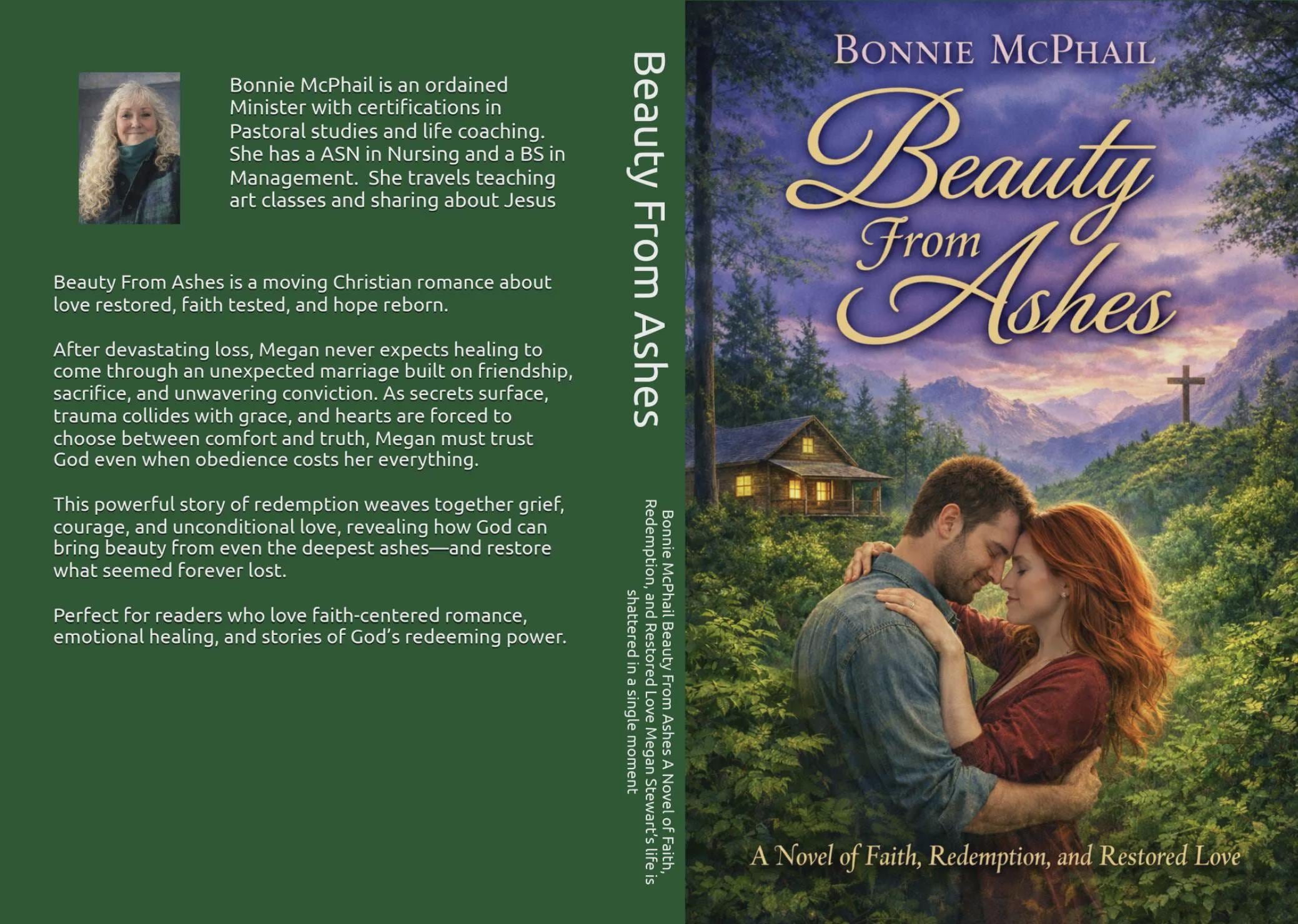 Hand Glazed Guppy Mug and FREE BOOK Beauty From Ashes Christian Romance Novel