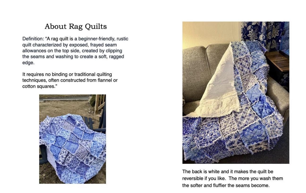 Beginner Highland Cow Rag Quilt Kit with Book | Pre Cut Fabric Quilt Kit | Easy DIY Sewing Project | Complete Quilt Kit | Cozy Handmade Gift