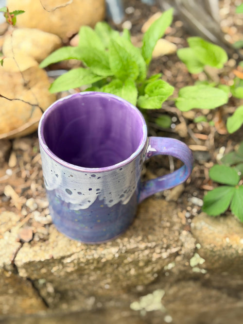 Blue Caprice Wisteria Purple 16 Ounce Hand Glazed Stoneware Mug Gift, Birthday, Special Occasion, Large Mug,