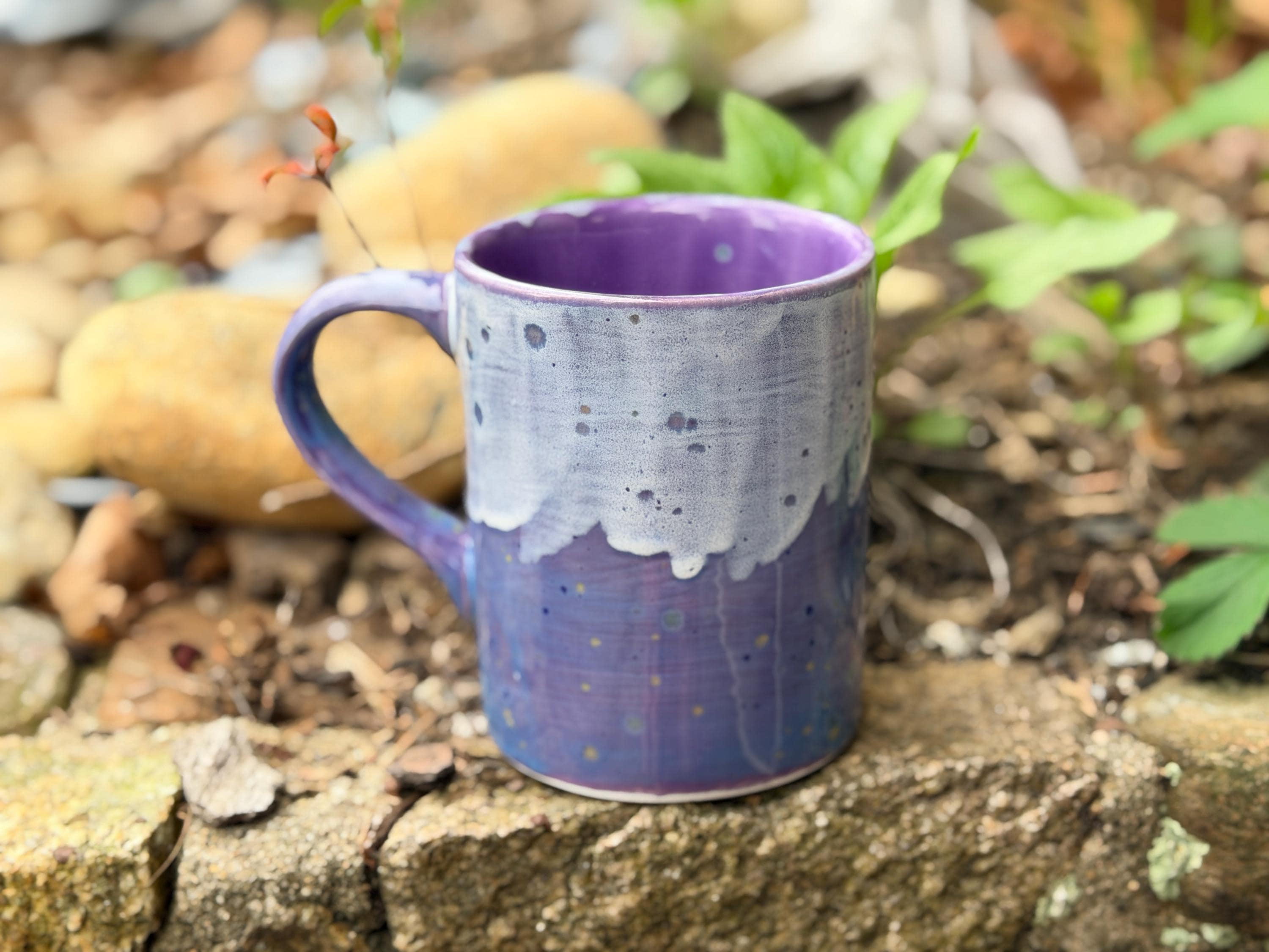 Blue Caprice Wisteria Purple 16 Ounce Hand Glazed Stoneware Mug Gift, Birthday, Special Occasion, Large Mug,