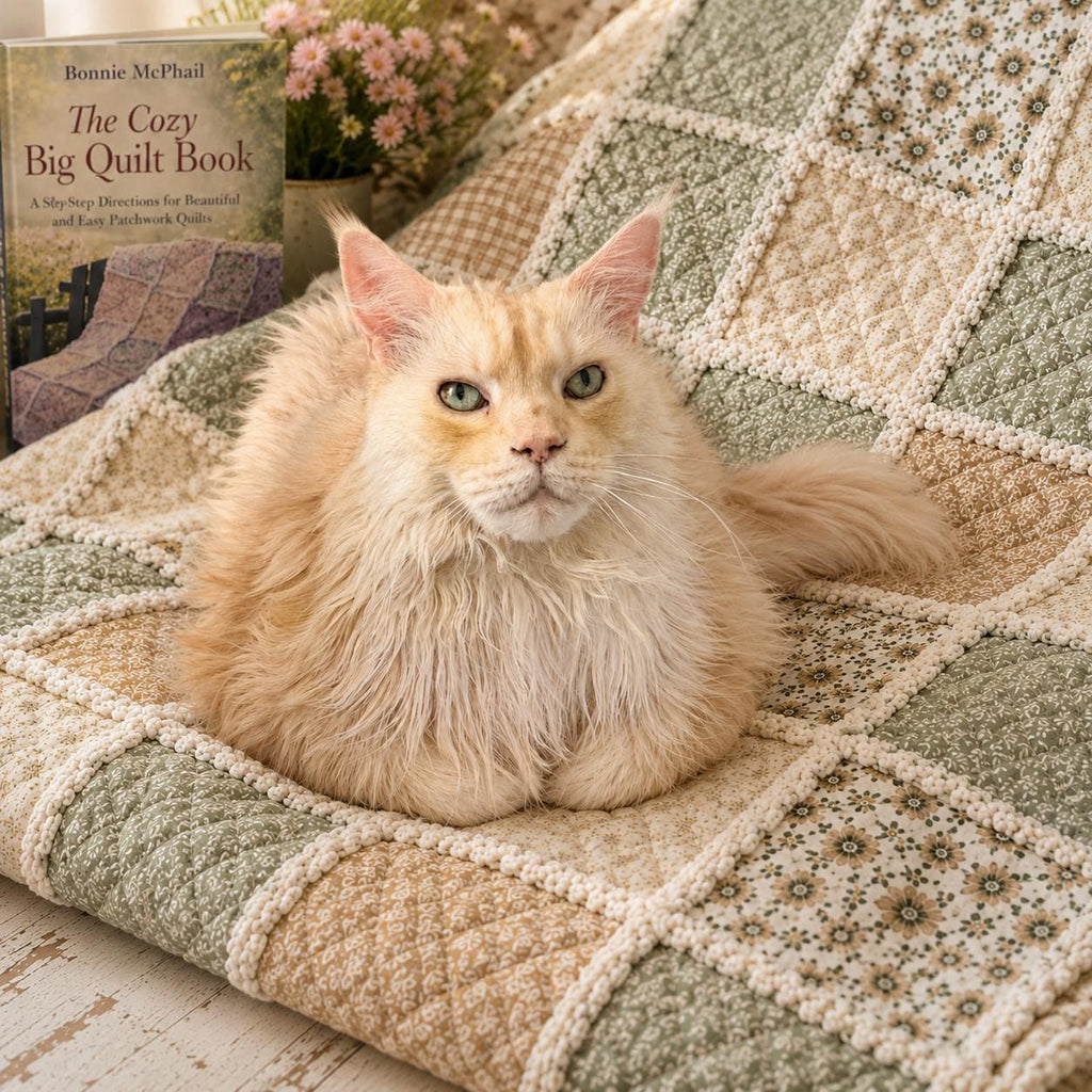 Beginner Rag Quilt Kit | Cozy Cottage Sage Green Quilt Kit with Book | Precut Fabric Sewing Kit | Farmhouse DIY Quilt | 56x56 Quilt Kit