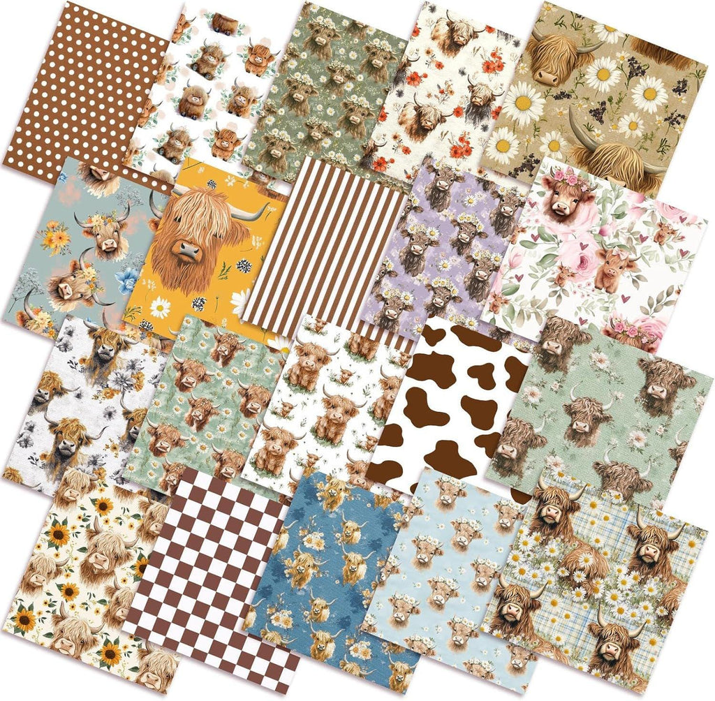 Beginner Highland Cow Rag Quilt Kit with Book | Pre Cut Fabric Quilt Kit | Easy DIY Sewing Project | Complete Quilt Kit | Cozy Handmade Gift