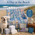 A Day at the Beach Rag Quilt Kit  Beginner Quilt Kit with Precut Fabric, Coastal Ocean Theme, Sea Turtle Quilt, No Cutting Required 56x56