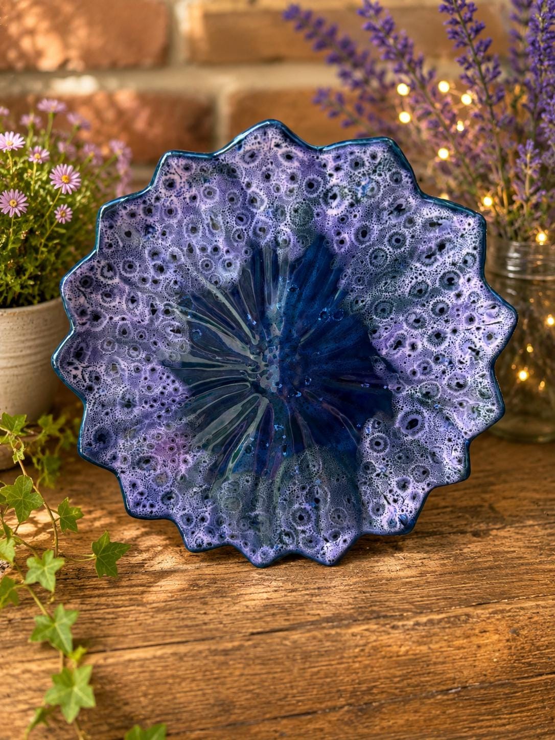 Grape Splash, Plate Set: 12 Ounce Ceramic Mug and Matching Plate