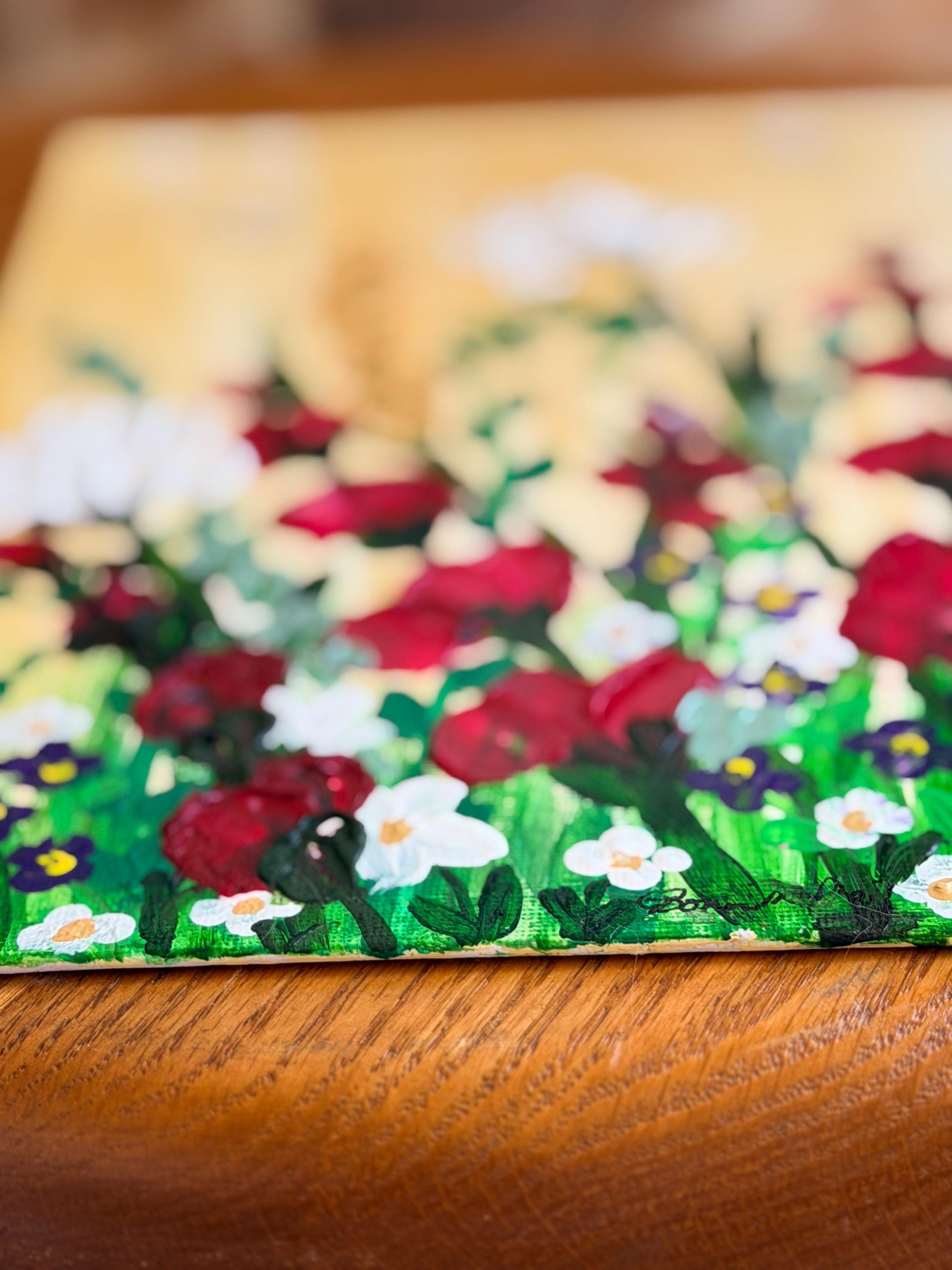 Dance of the Bumblebees: Textured Acrylic Palette Knife Art