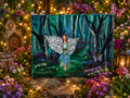 Textured Fairy Garden Painting: 3D Acrylic Palette Knife Art, 11x14 Canvas