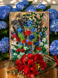 Original Painting Folk Art: Textured Acrylic Palette Knife Art