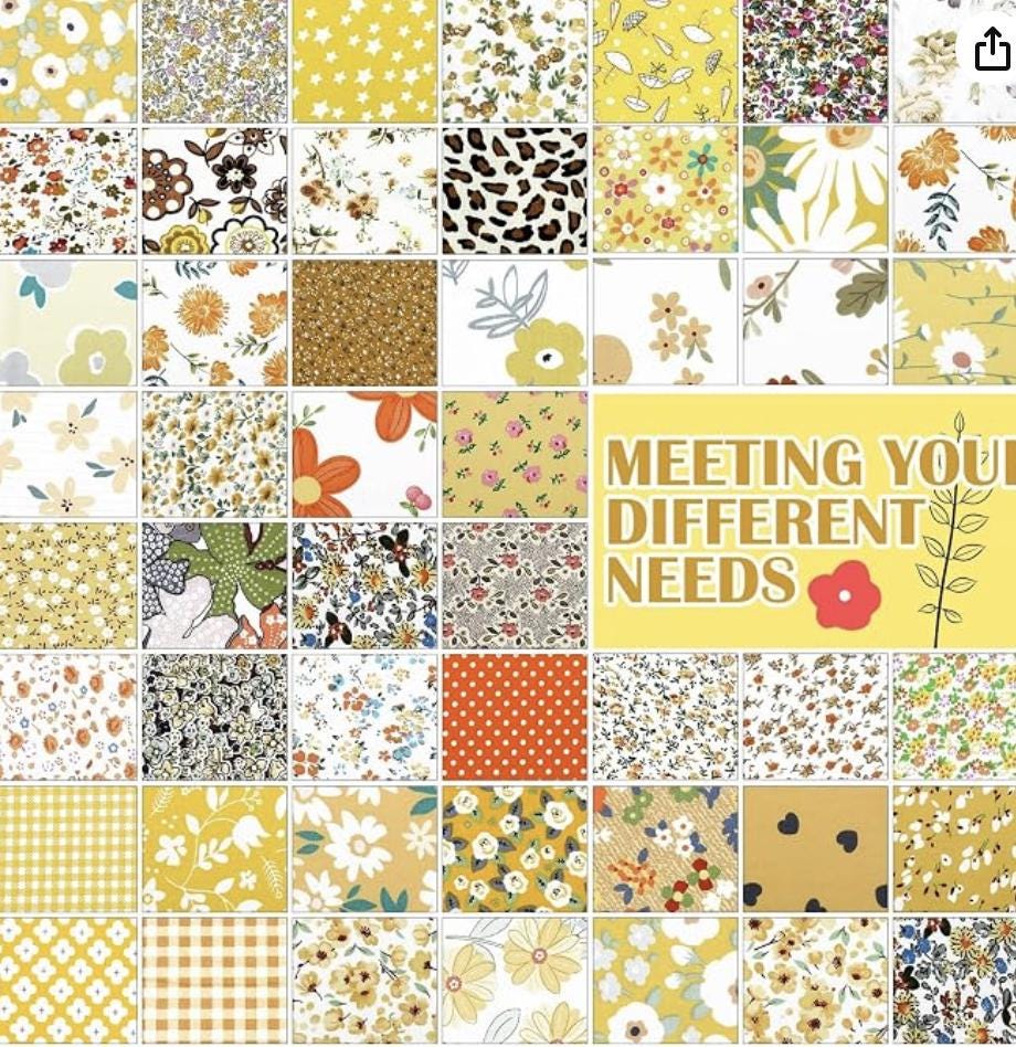 Sunny Days Cottage Rag Quilt Kit | Beginner Rag Quilt Kit | 46x46 No-Cut Quilt Kit | 196 Pre-Cut 5x5 Squares | Shabby Chic Quilt